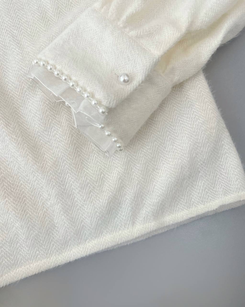 شومیز موهر عروسکی آستردار کد 5009