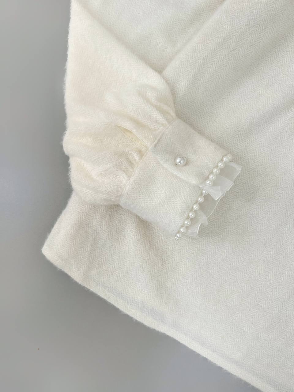 شومیز موهر عروسکی آستردار کد 5009