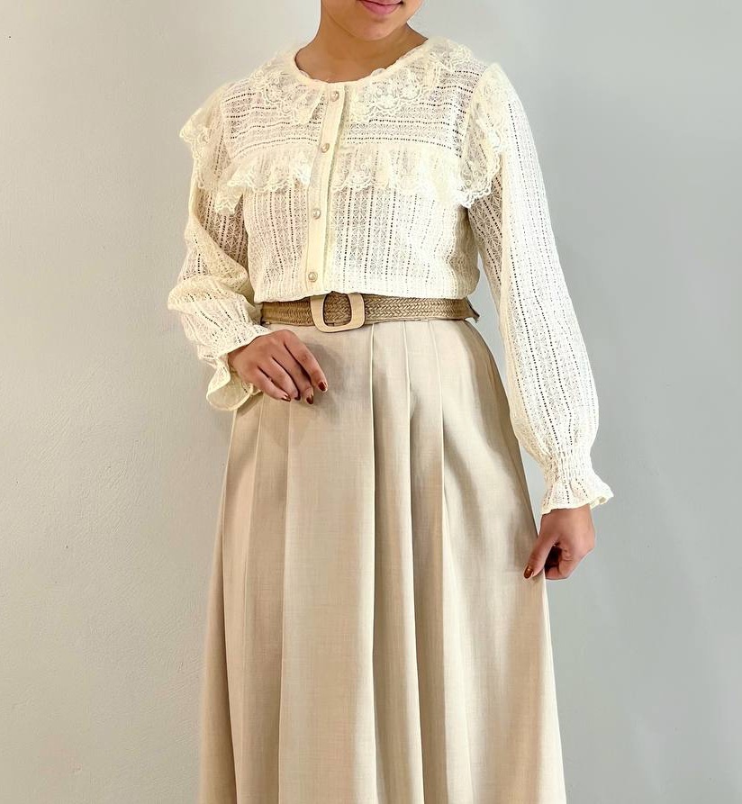 شومیز دانتل کش جلو دکمه کد 4738