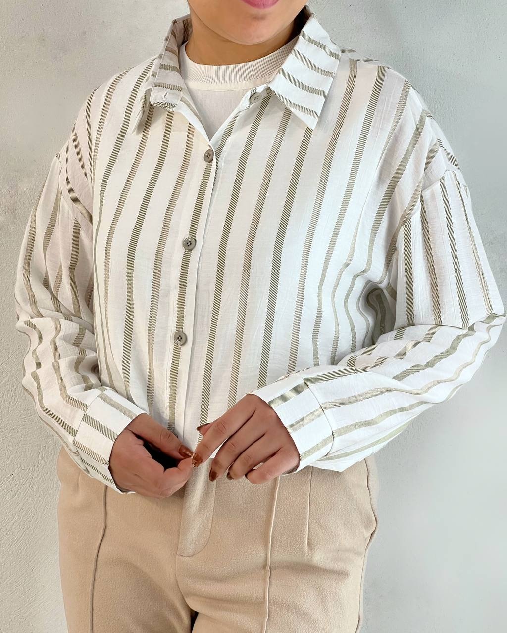 شومیز راه راه پری کد 5018