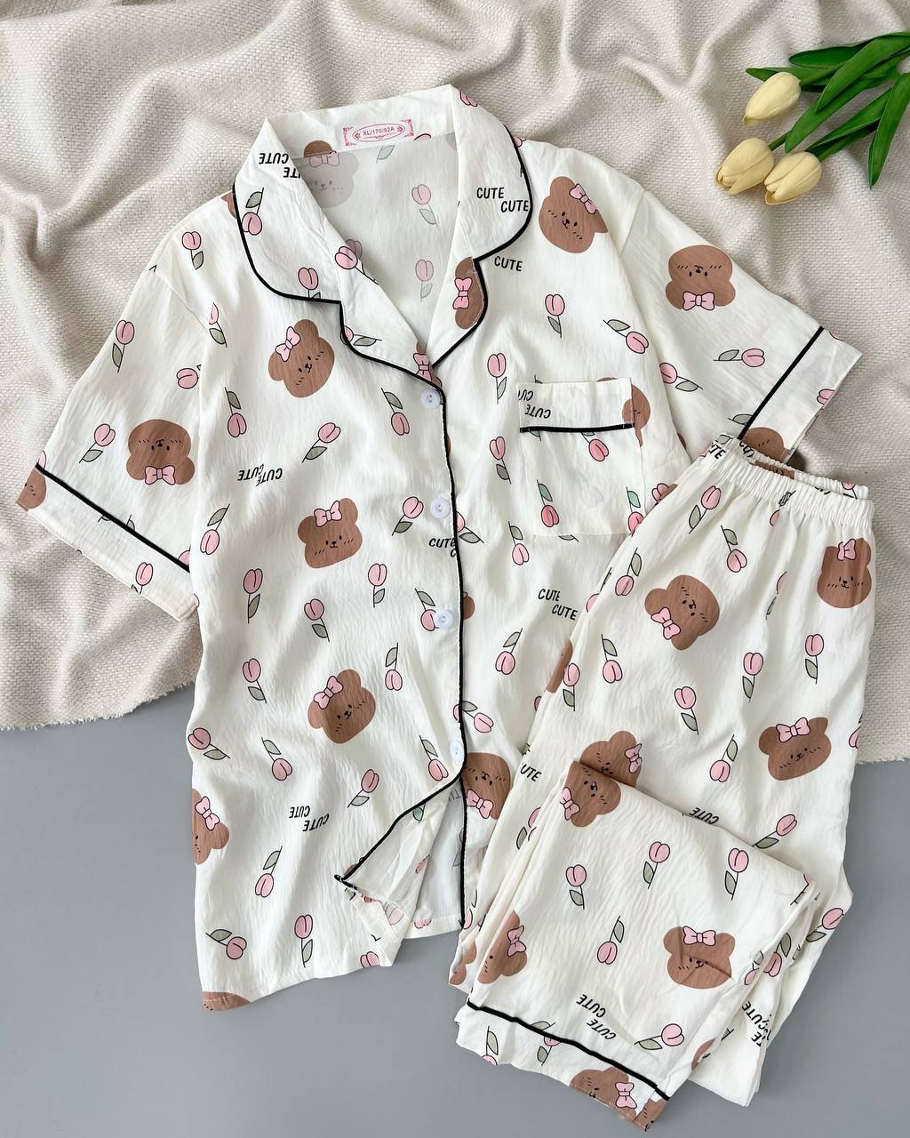 ست جلو دکمه موسلین کد 5019