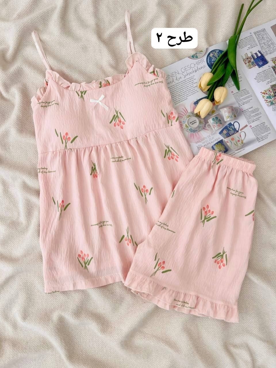 ست تاپ و شلوارک کد 5023