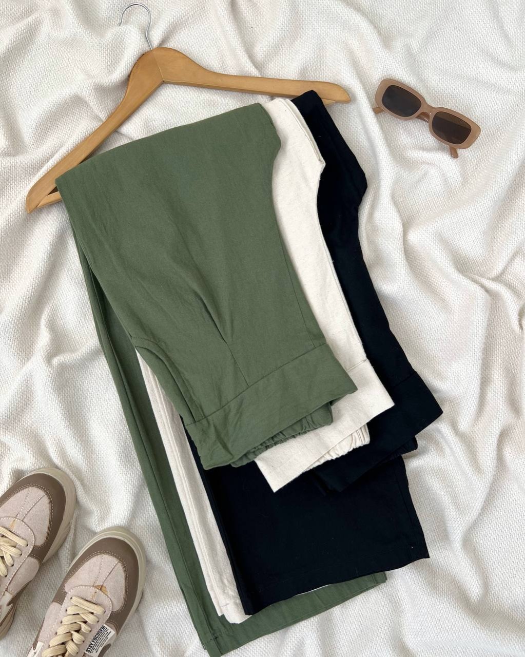 شلوار لینن نیم بگ کد 5025