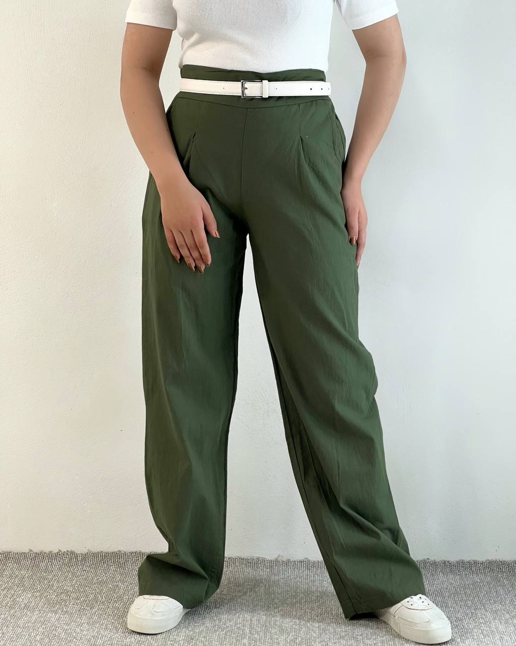 شلوار لینن نیم بگ کد 5025