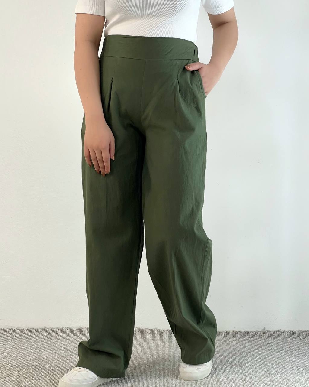 شلوار لینن نیم بگ کد 5025