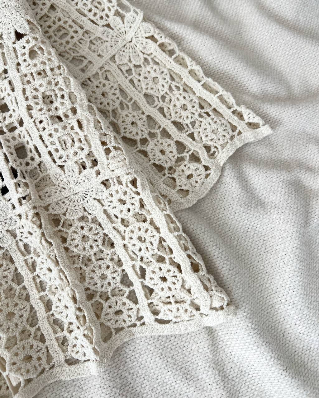 شومیز تمام قلاب بافی اورجینال کد 5029