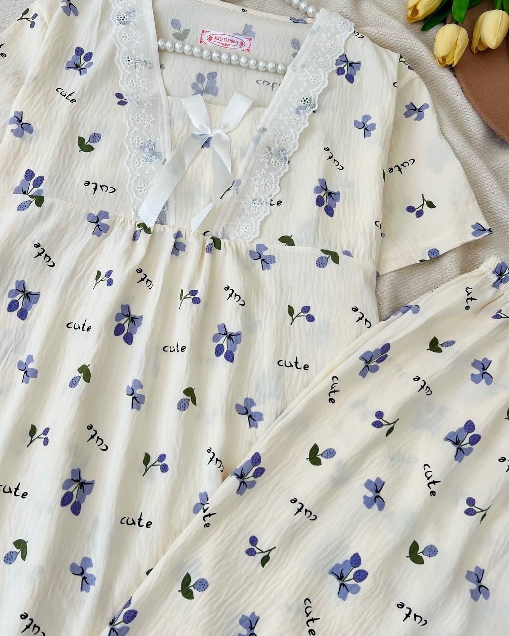 ست تیشرت و شلوارک موسلین کد5032