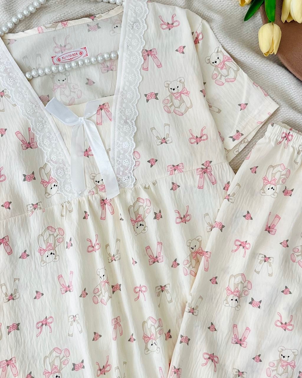 ست تیشرت و شلوارک موسلین کد5032