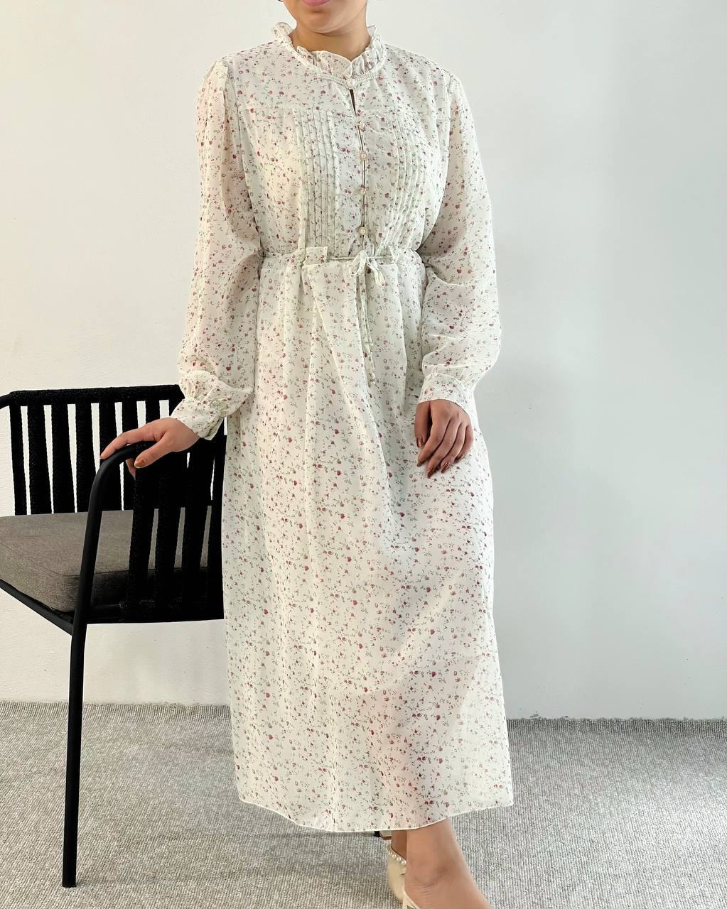 پیراهن حریر بلند کد 5034