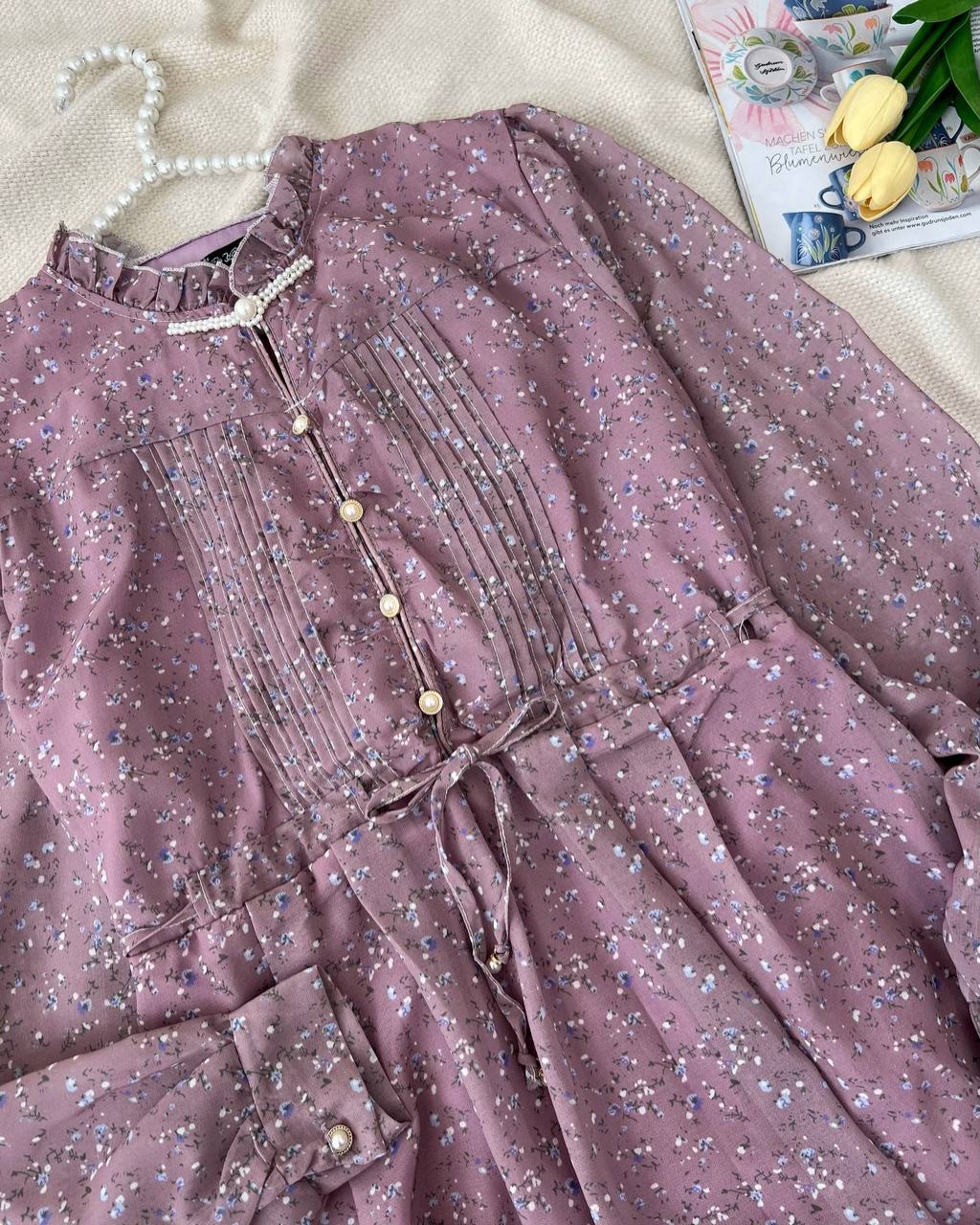 پیراهن حریر بلند کد 5034