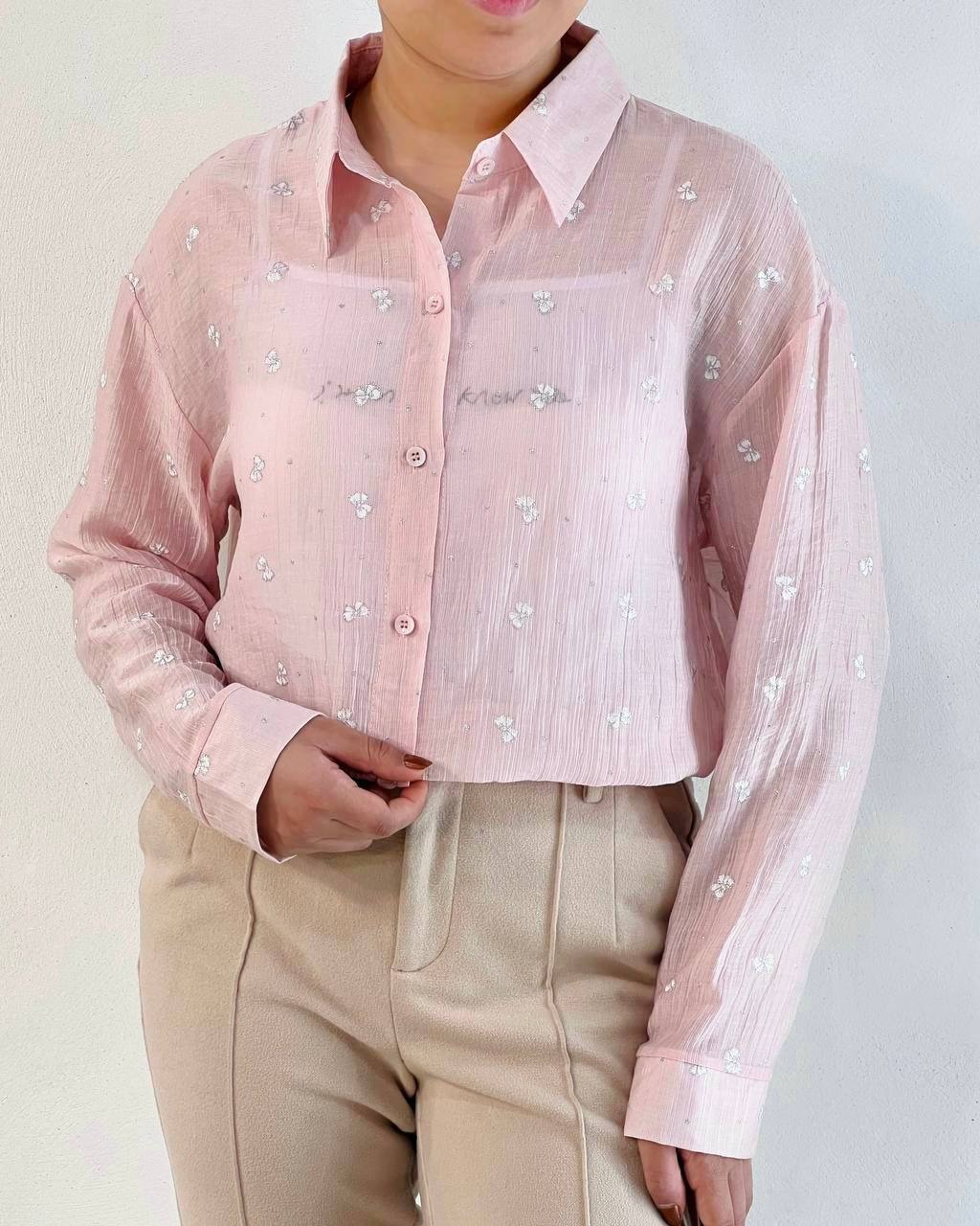 ست تاپ و شومیز شیشه ای کد 5048