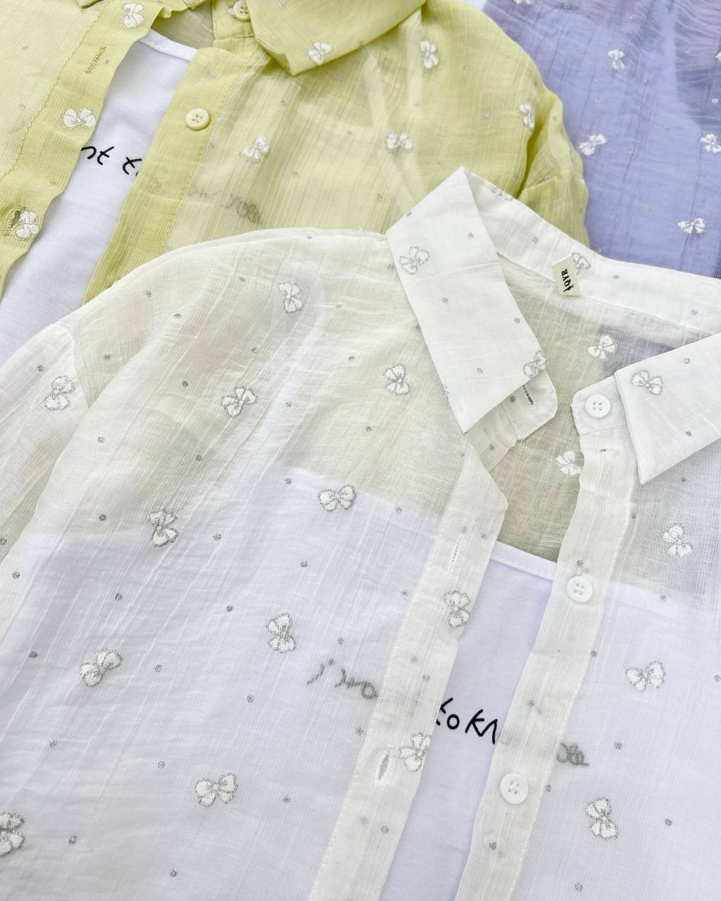 ست تاپ و شومیز شیشه ای کد 5048