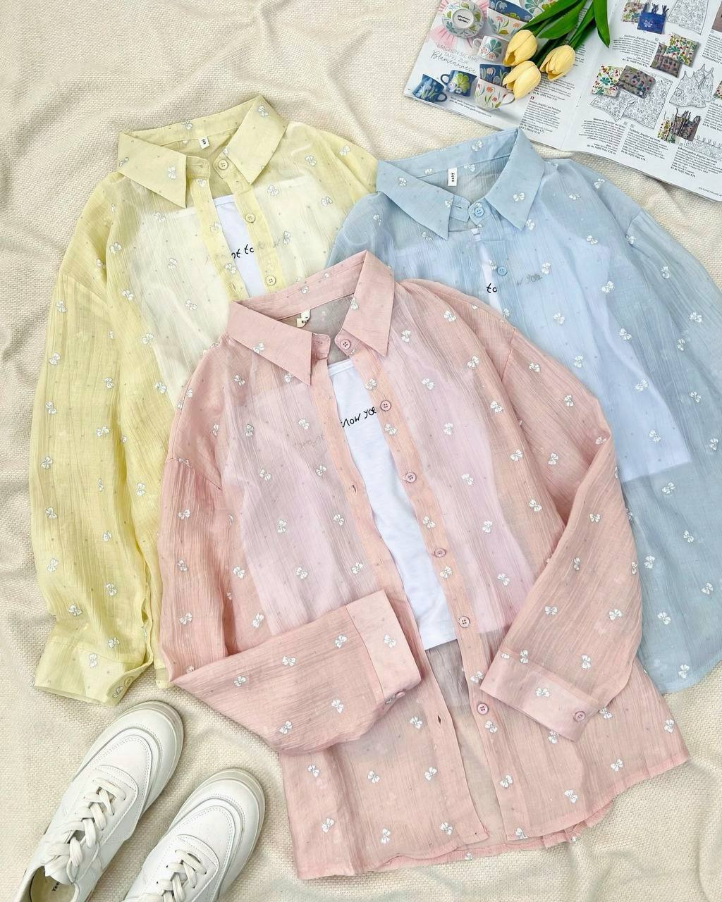 ست تاپ و شومیز شیشه ای کد 5048