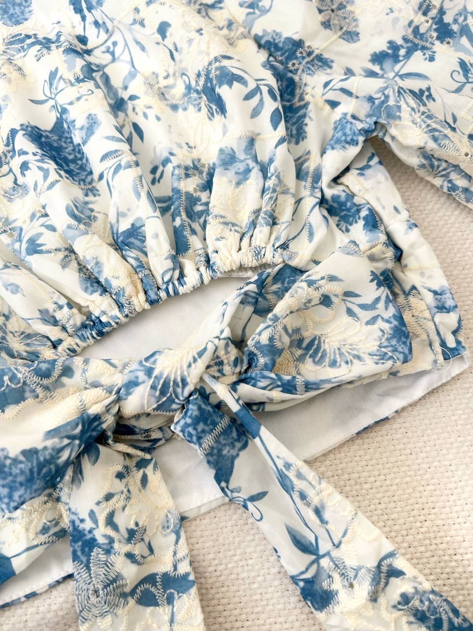 شومیز کراپ پشت پاپیون کد 5049