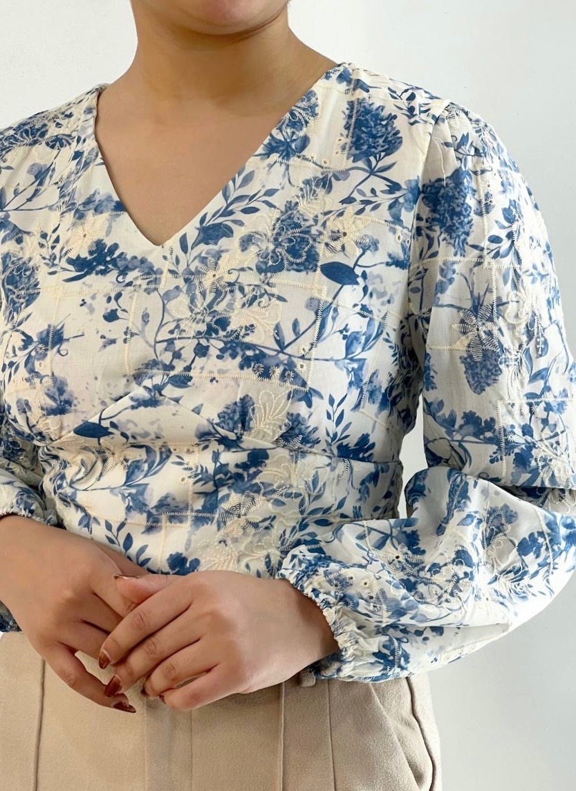 شومیز کراپ پشت پاپیون کد 5049