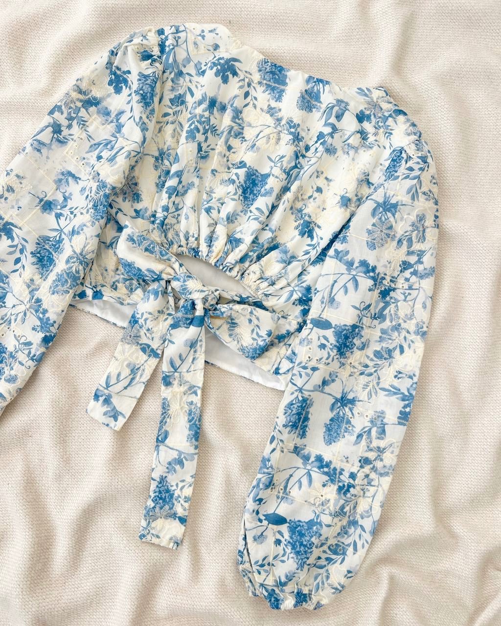 شومیز کراپ پشت پاپیون کد 5049