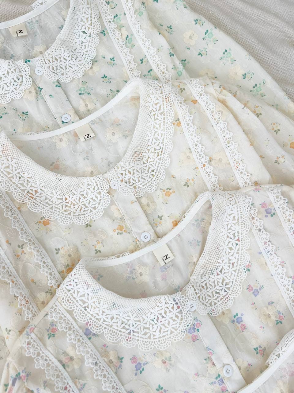 شومیز تمام خامه دوزی کد 5057