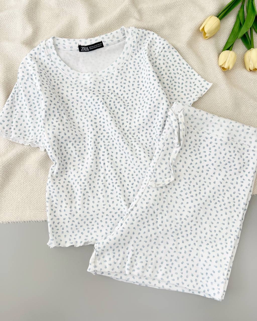 ست کراپ و شلوارک کبریتی کد 5065