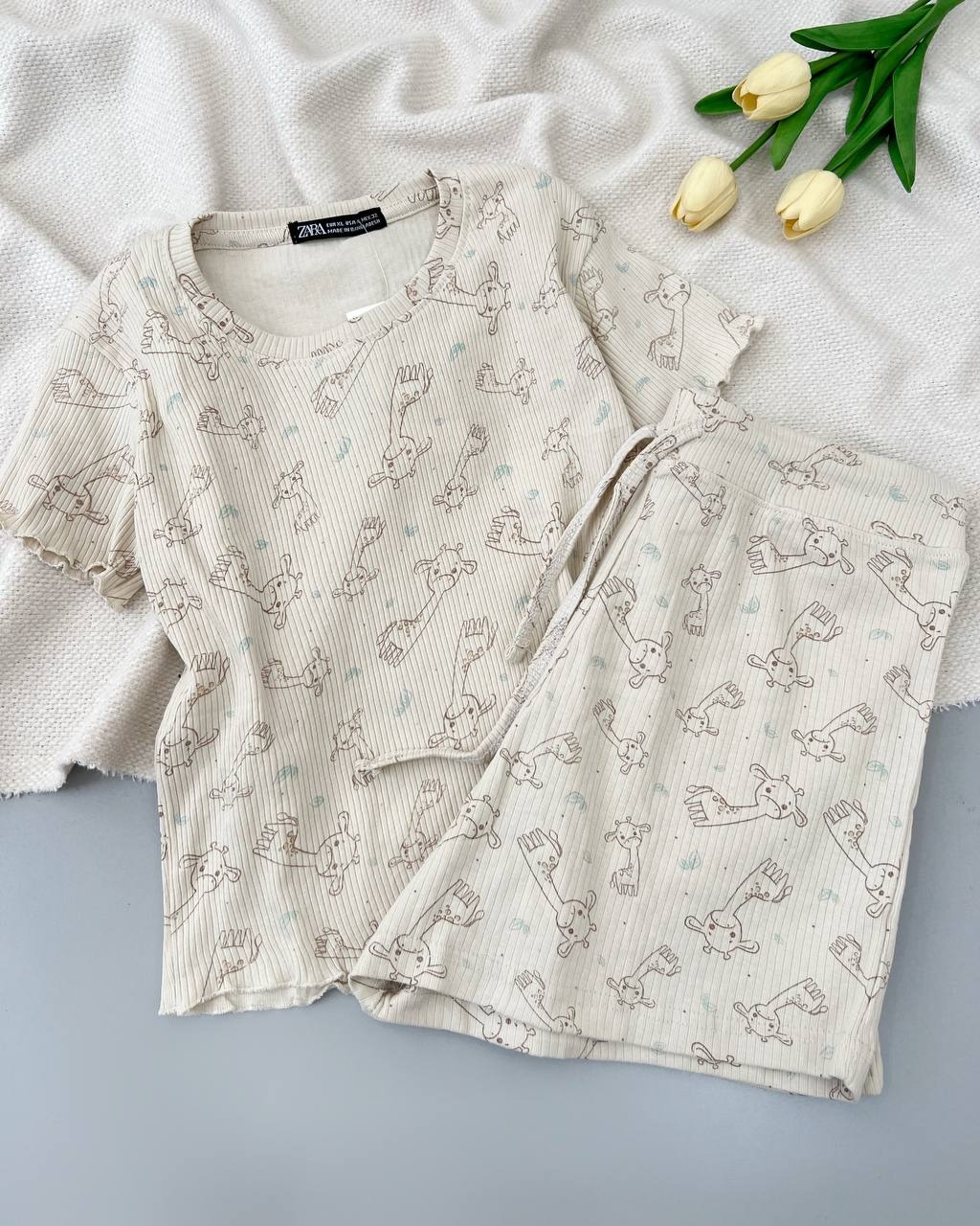 ست کراپ و شلوارک کبریتی کد 5065