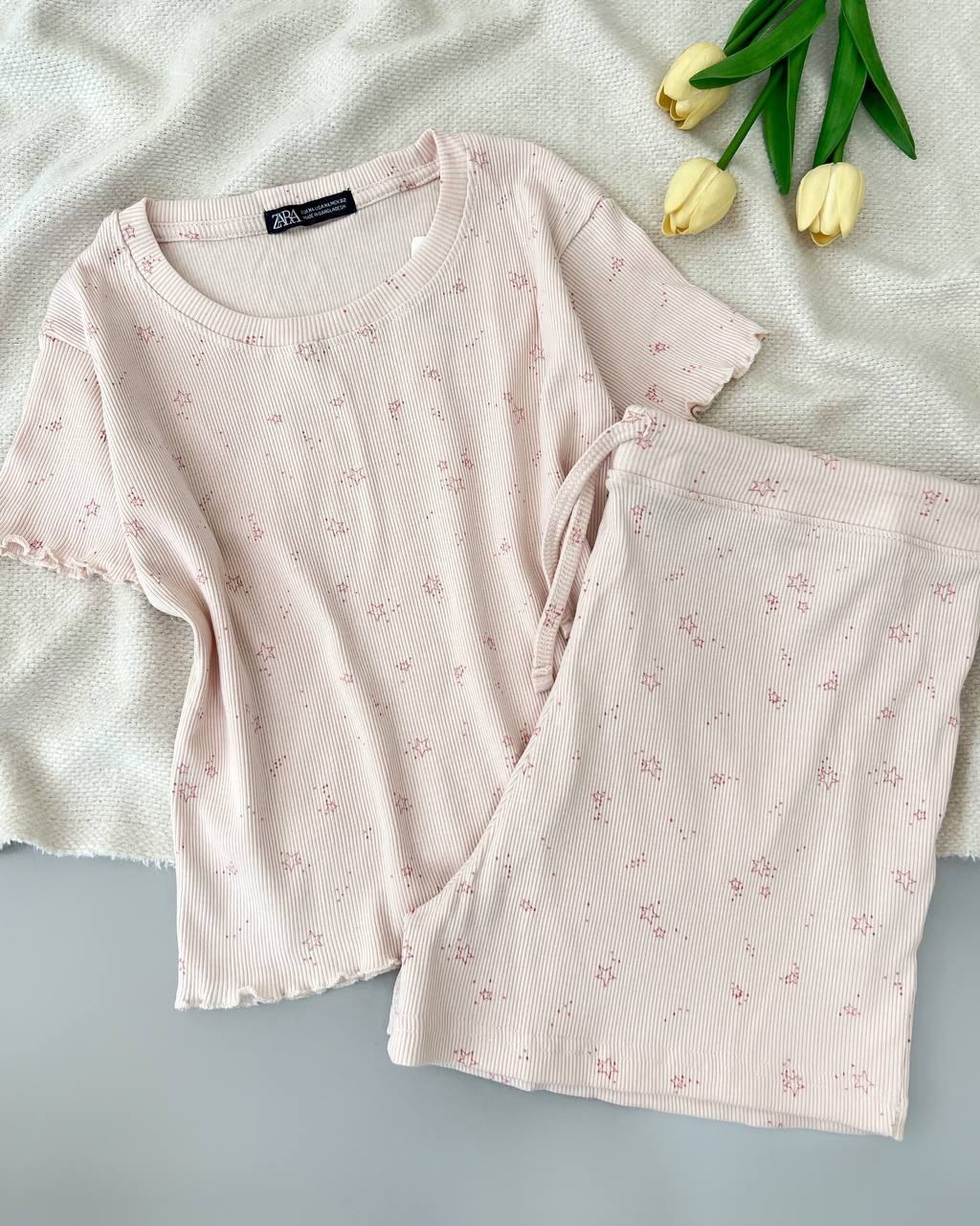 ست کراپ و شلوارک کبریتی کد 5065