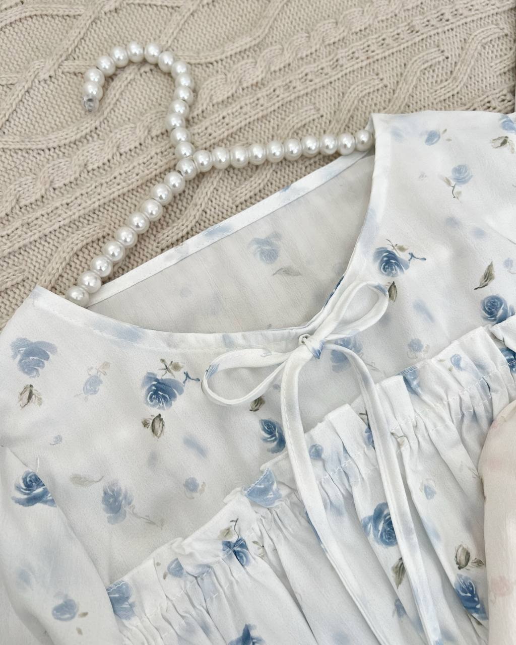 شومیز گل ریز کمر کش کد 5072