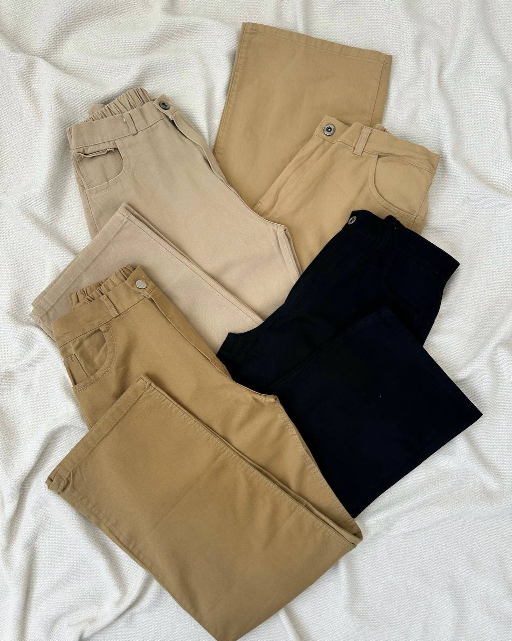 شلوار کتان نیم بگ کد 4987