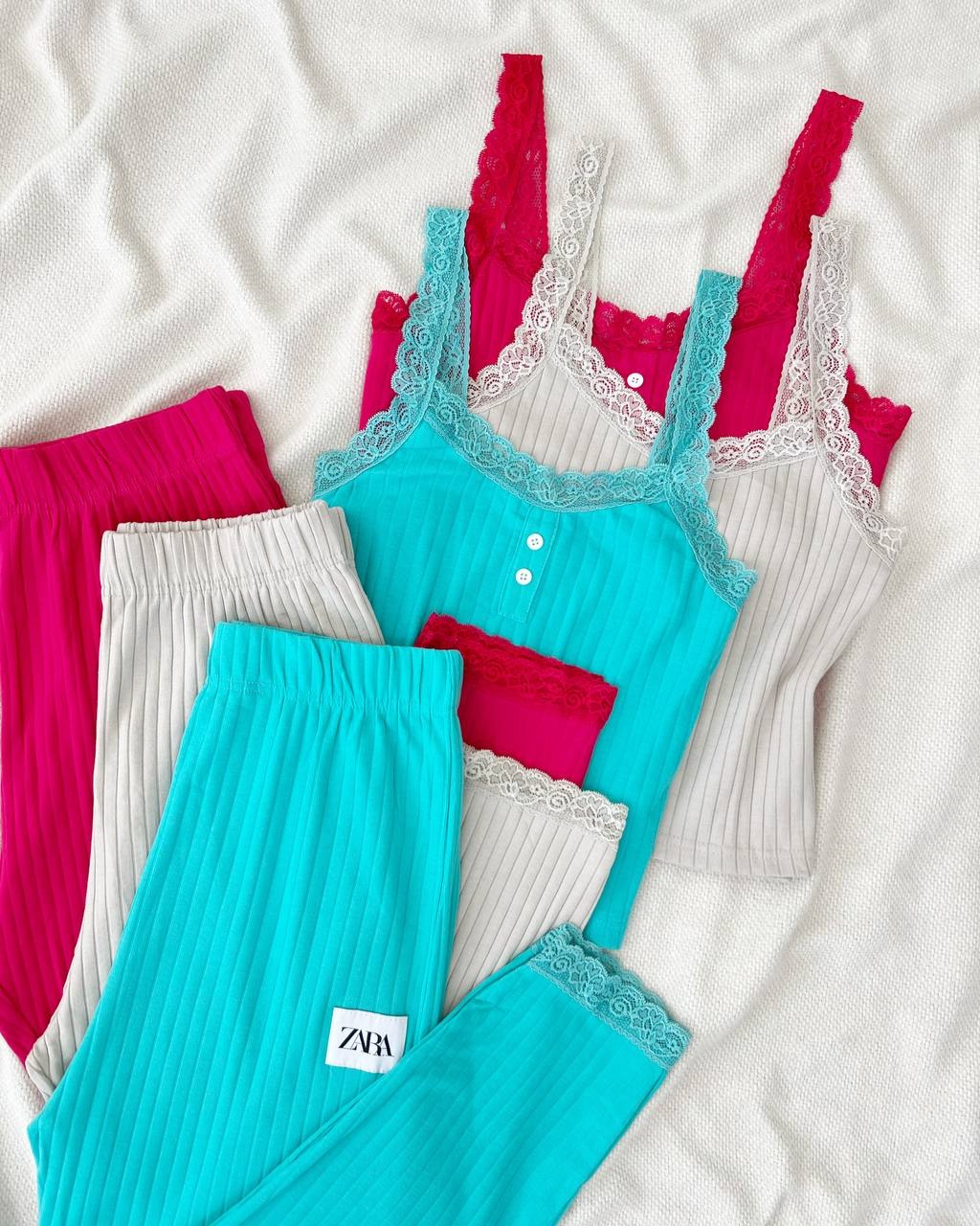 ست تاپ و شلوار لبه نوار کد 5080