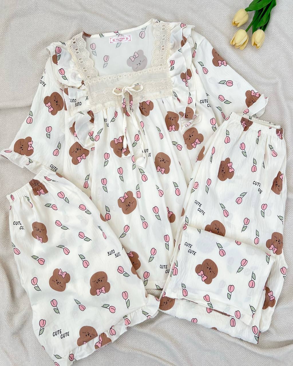 ست سه تیکه موسلین کد 5084