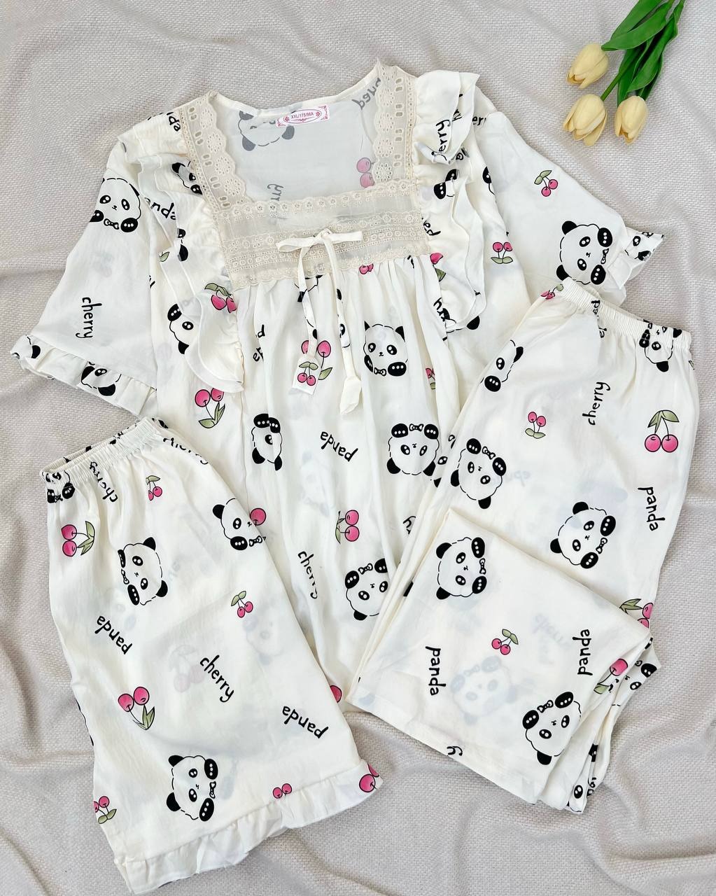 ست سه تیکه موسلین کد 5084