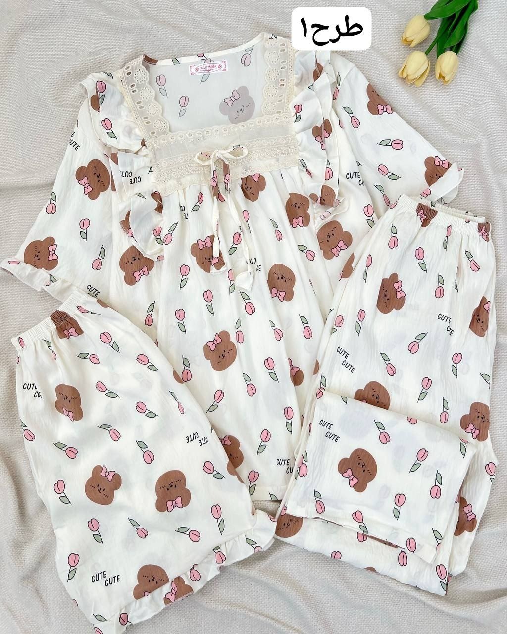 ست سه تیکه موسلین کد 5084