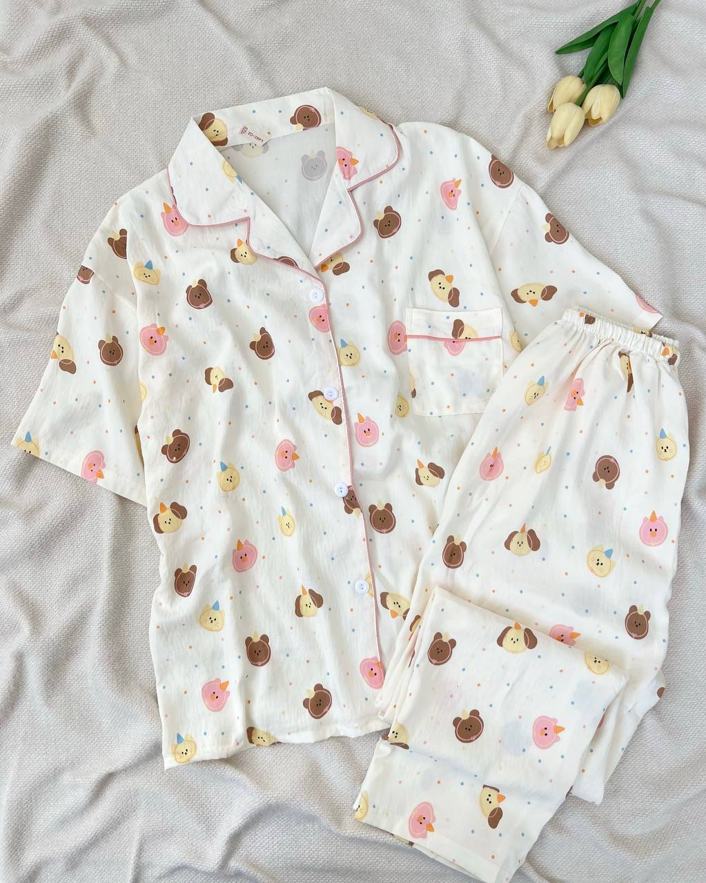 ست جلو دکمه موسلین کد 5086