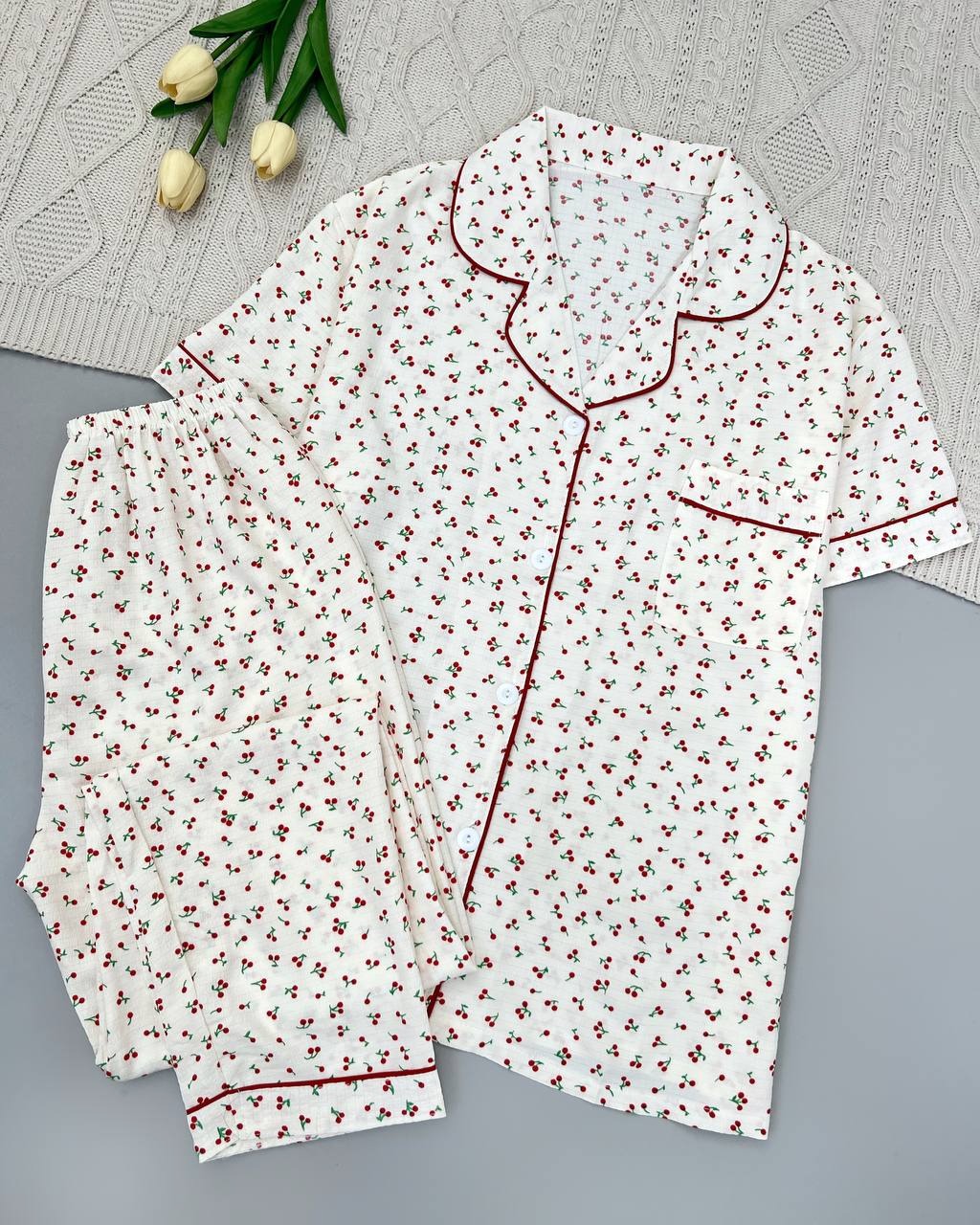 ست جلو دکمه موسلین کد 5086