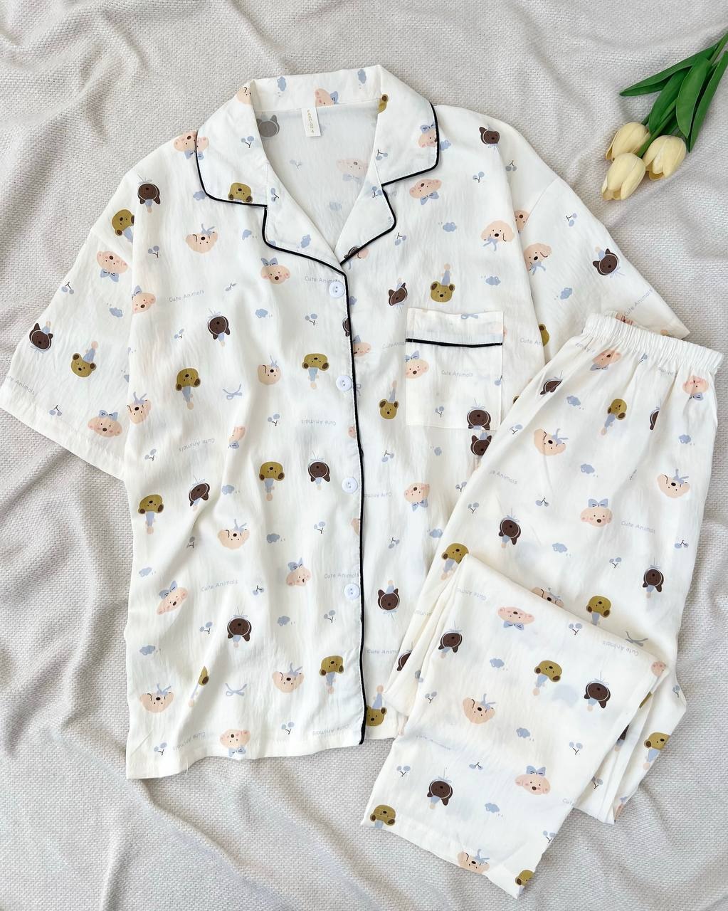 ست جلو دکمه موسلین کد 5086