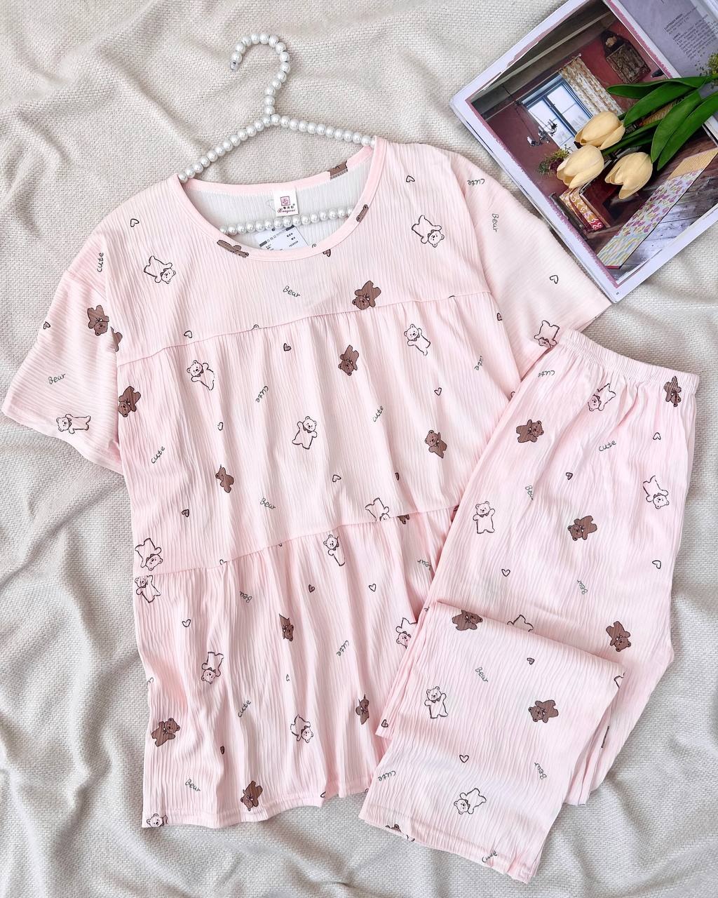 ست تیشرت و شلوار راحتی Bearکد 5089