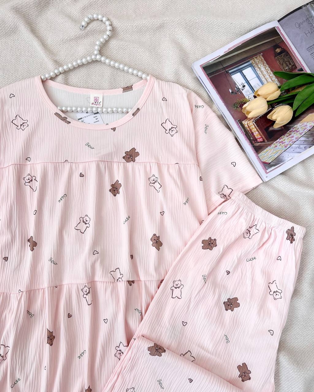 ست تیشرت و شلوار راحتی Bearکد 5089