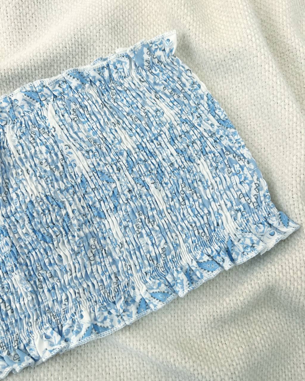 ست نیم تنه و شلوارک دامنی کد 5092