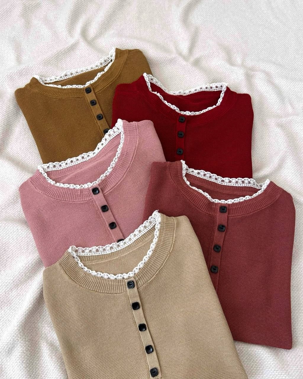 بلوز بافت آستین سه ربع کد 5100