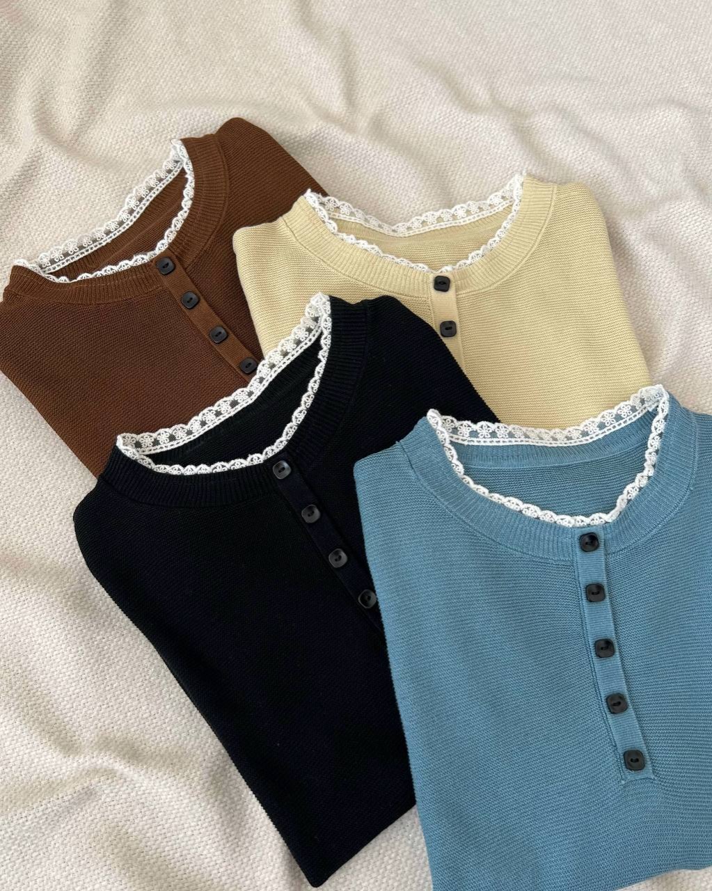 بلوز بافت آستین سه ربع کد 5100