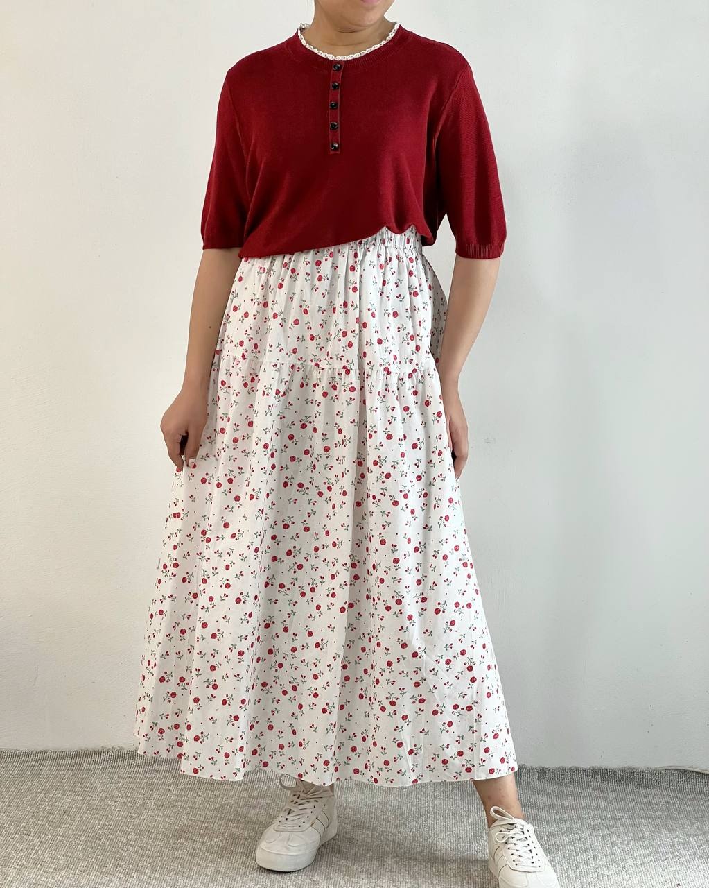 بلوز بافت آستین سه ربع کد 5100