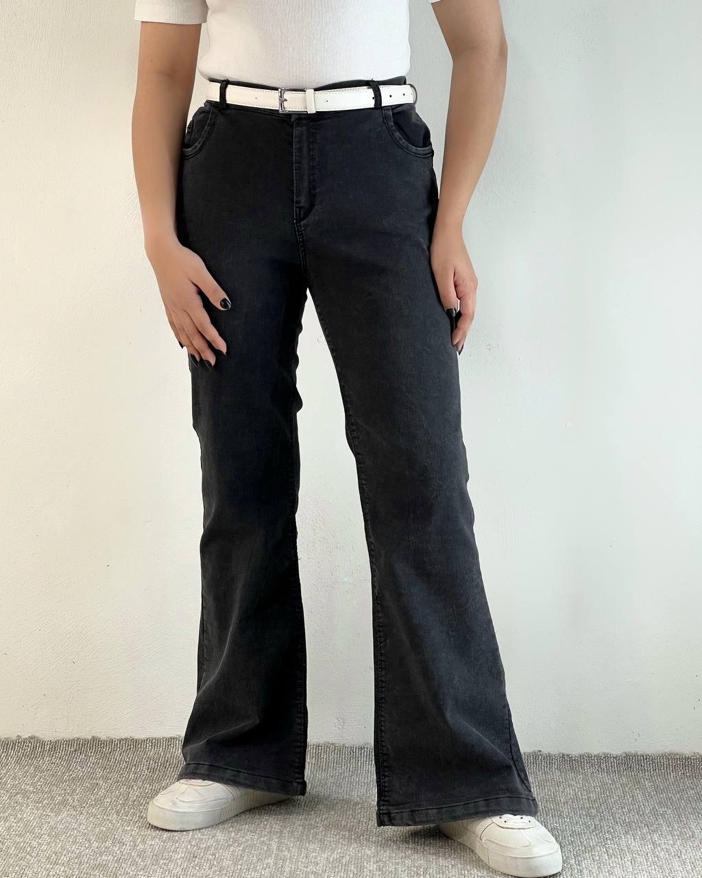 شلوار سوپر کش دمپا ذغالی کد 5105