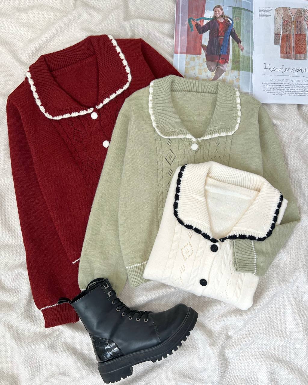 ژاکت بافت 7 رنگ کد 5112