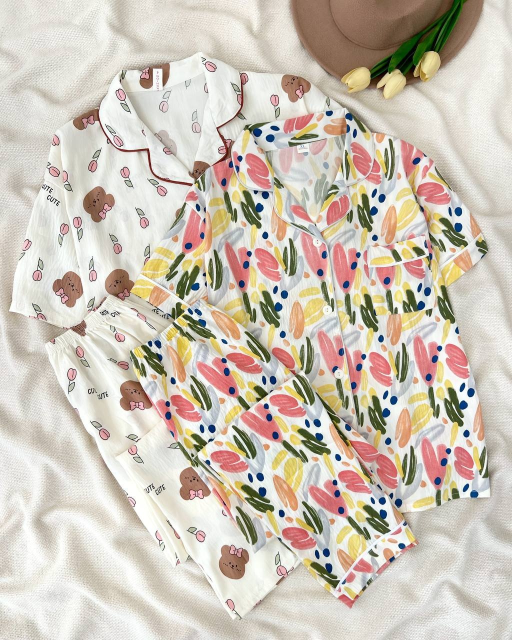 ست موسلین دوطرح کد 5115