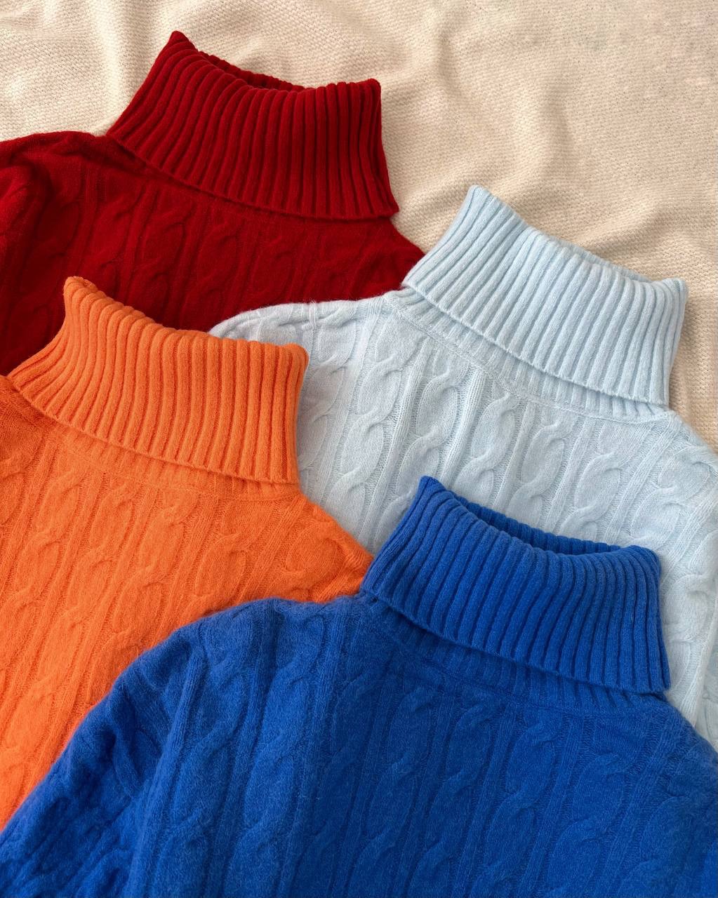 پلیور بافت یقه اسکی زنجیری کد 5120