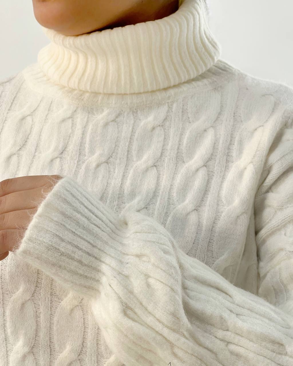 پلیور بافت یقه اسکی زنجیری کد 5120