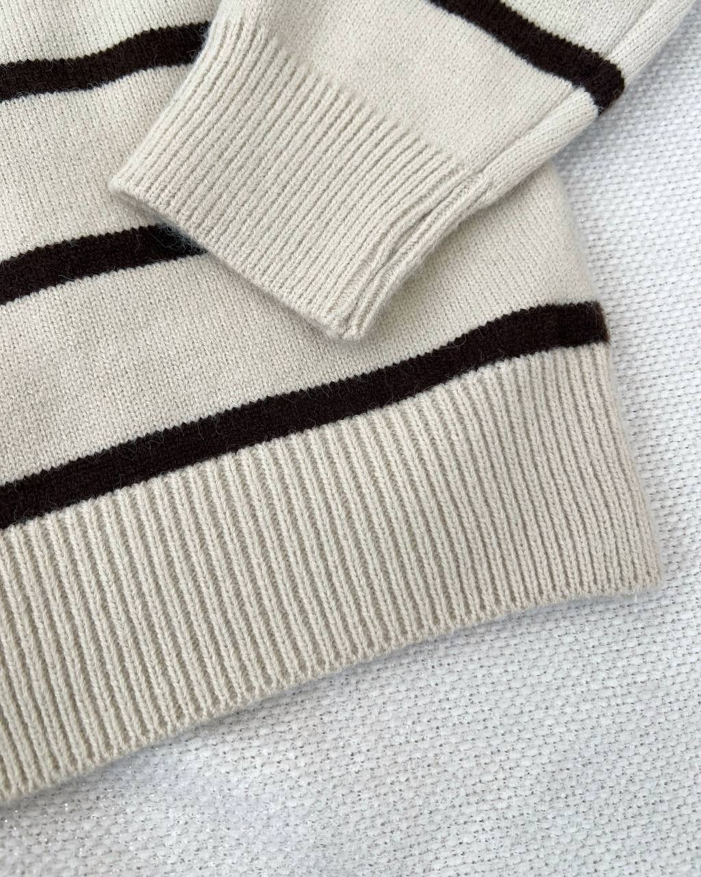 پلیور بافت راه راه زنجیری کد 5124