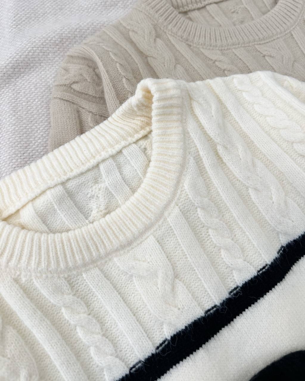 پلیور بافت راه راه زنجیری کد 5124