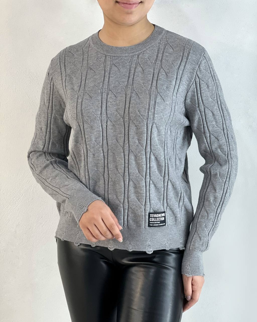 پلیور بافت یقه گرد 5 رنگ کد 5125