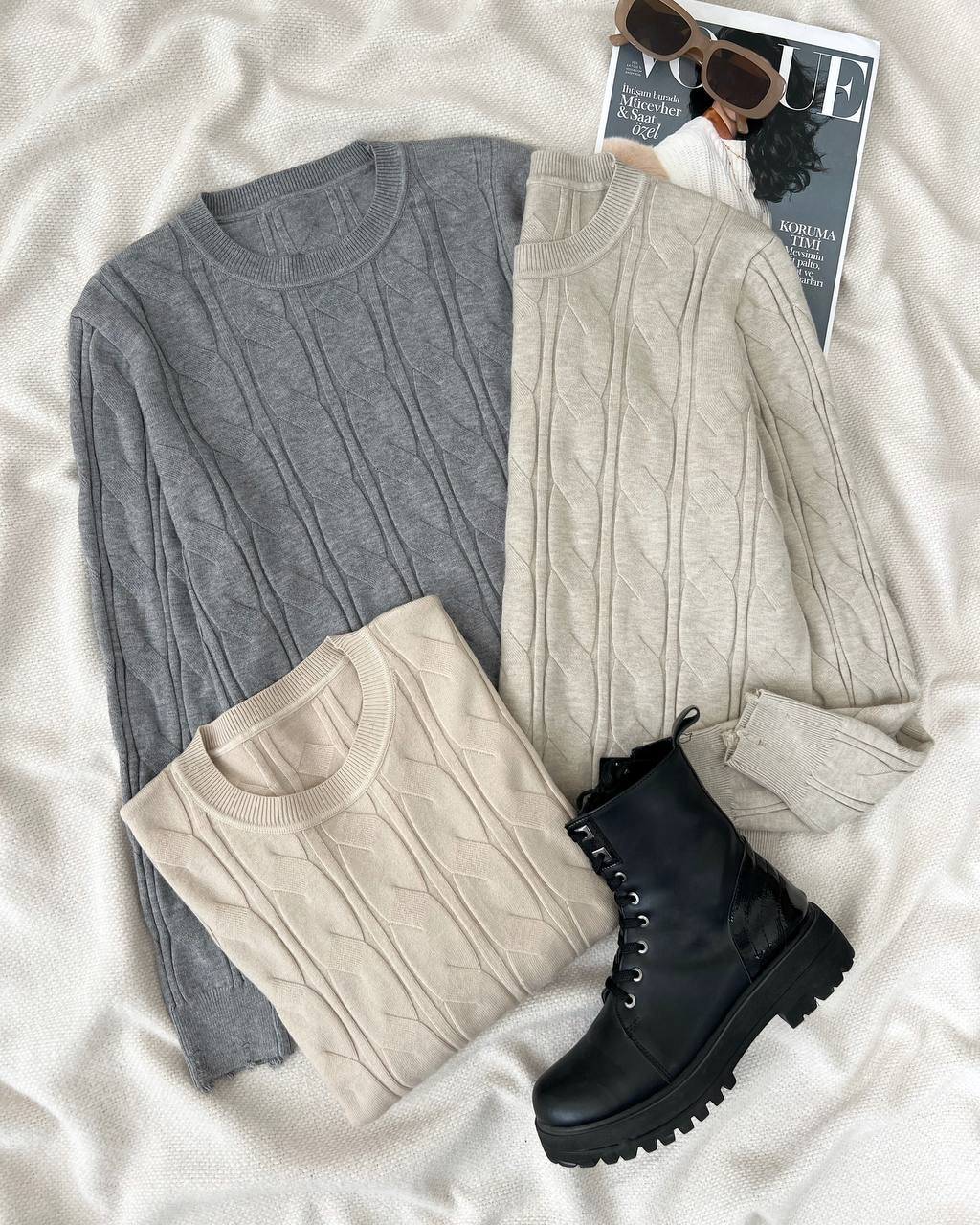 پلیور بافت یقه گرد 5 رنگ کد 5125