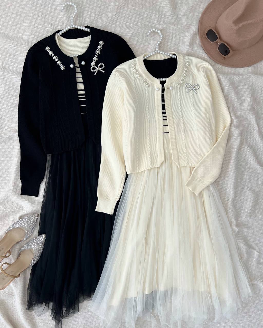 ست سارافون و رویی بافت کد 5126