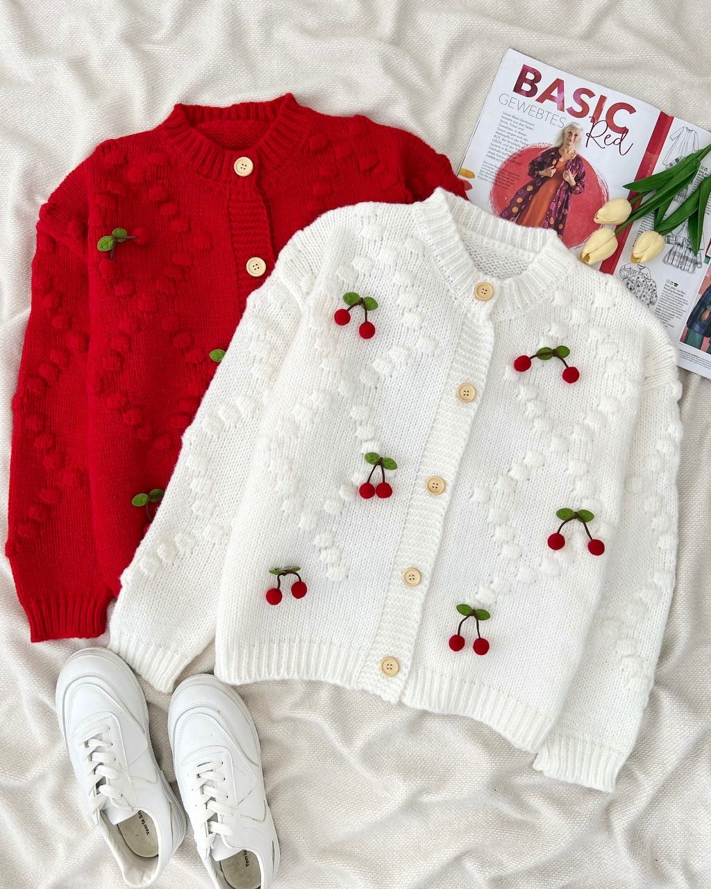 ژاکت بافت آلبالو کد 5128